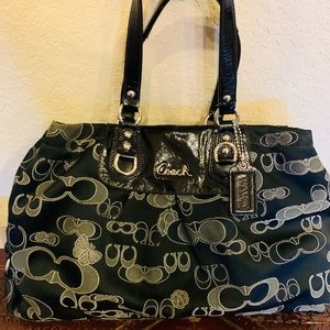 Coach black and gray handbag